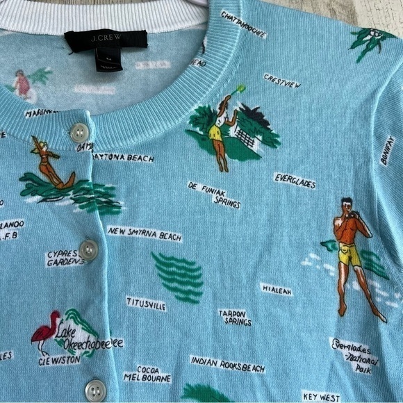 J. Crew Florida‎ Map Sweater Size Medium - Picture 6 of 16